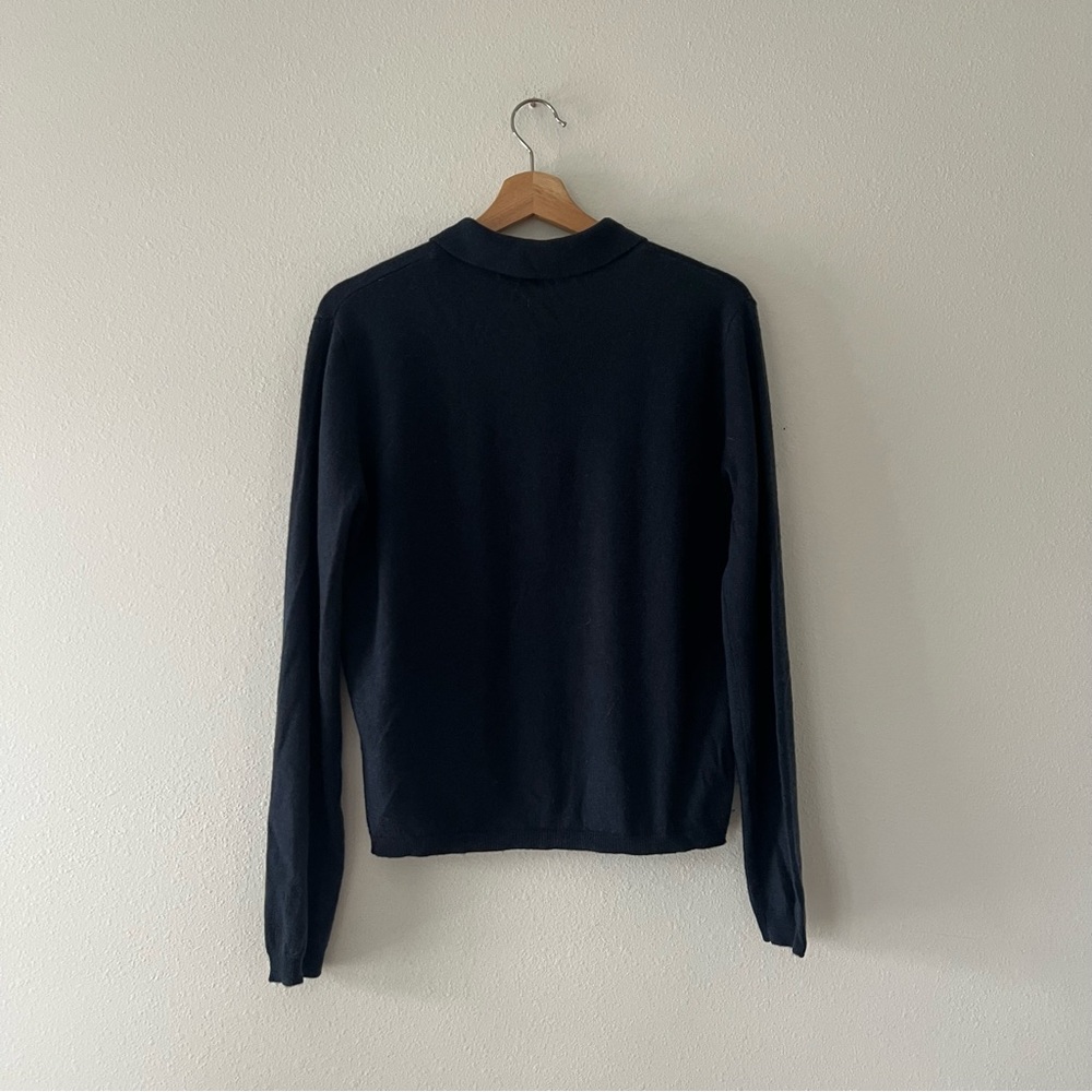 ZARA | 100% Wool Polo Collared Sweater | L - Picture 5 of 5